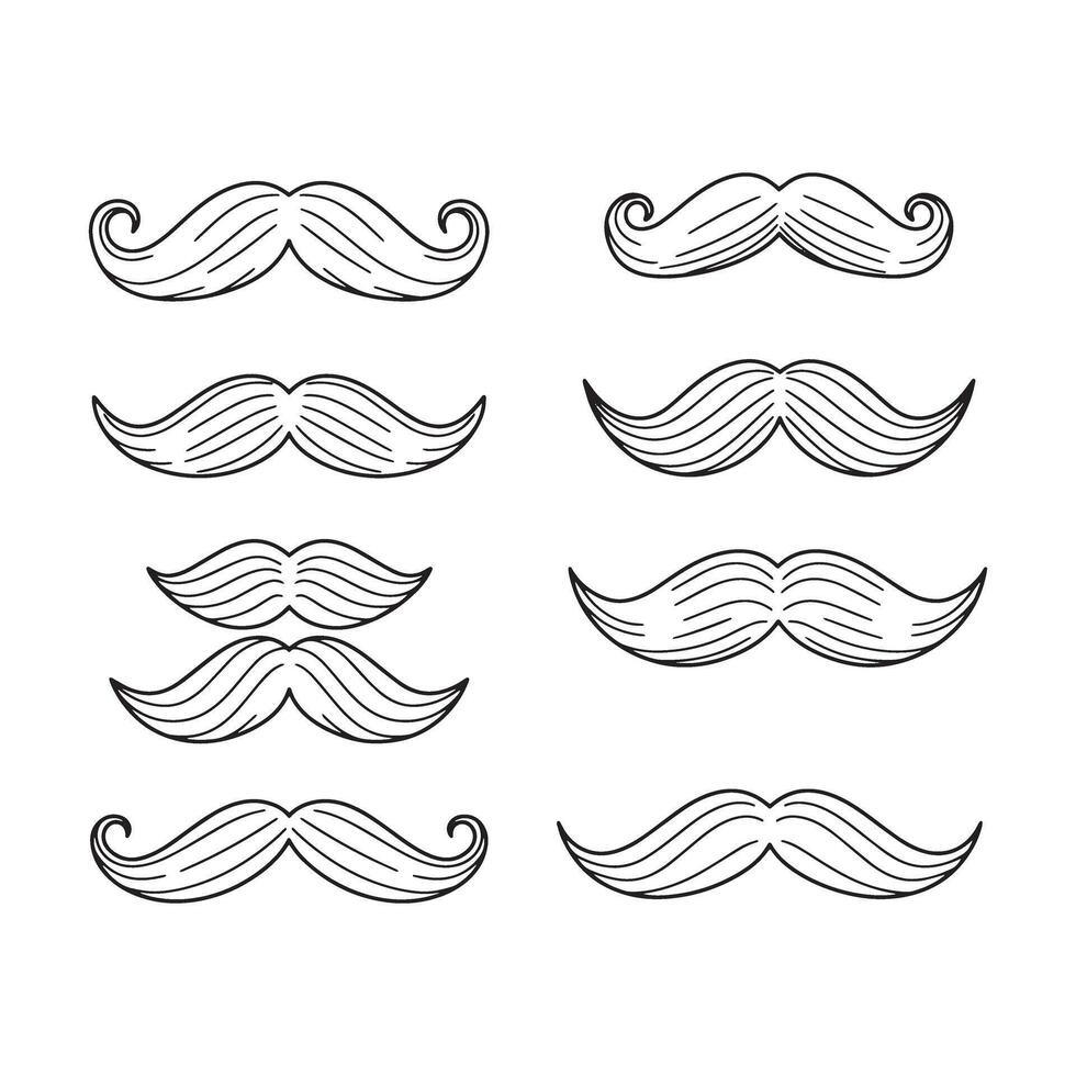 Perfecting Mustache Drawing Learn Art Skills for Crafting Stunning Illustrations vector