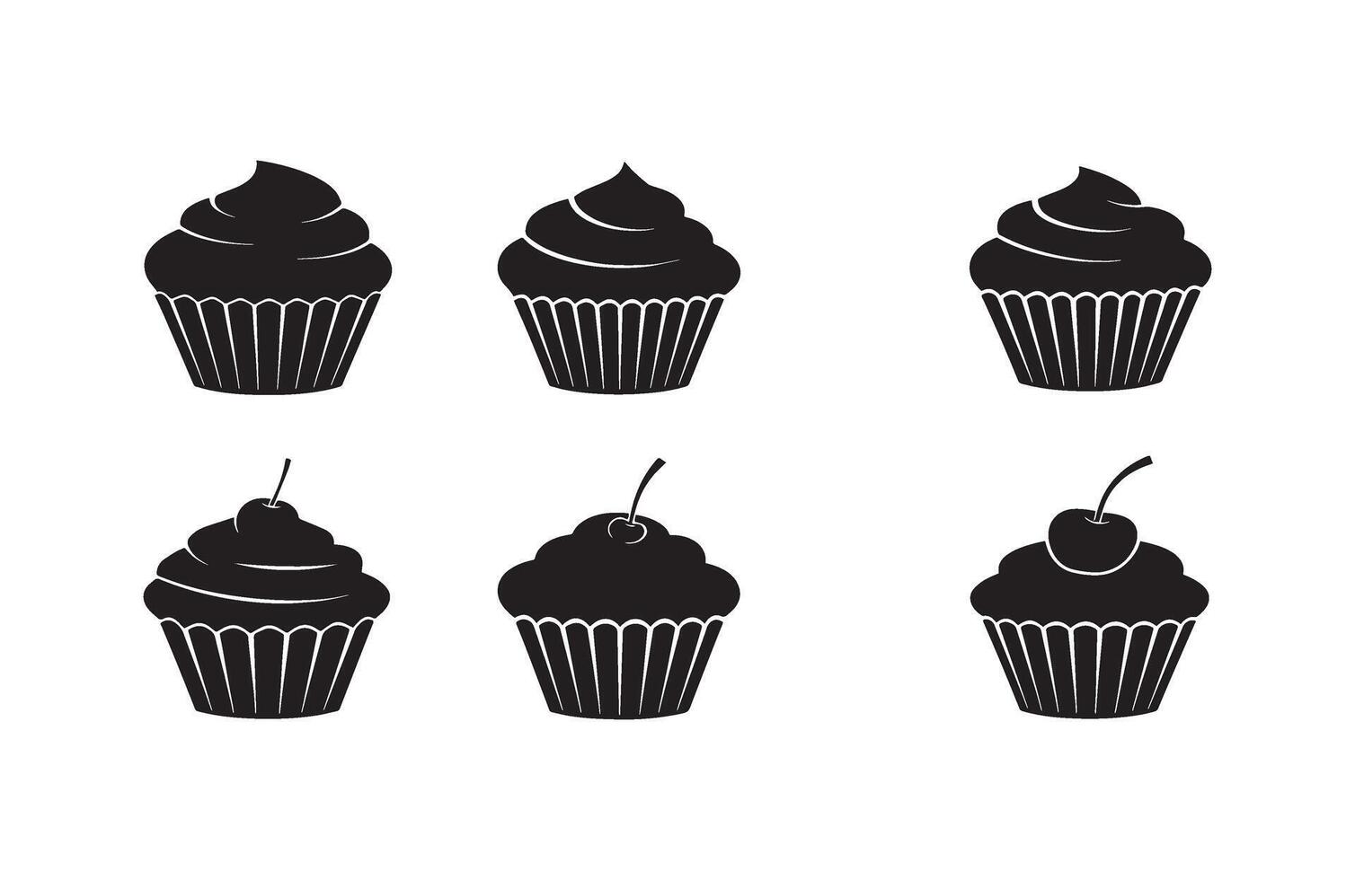 Adorable Cupcake Designs for Sweet Treats and Baking Related Marketing vector