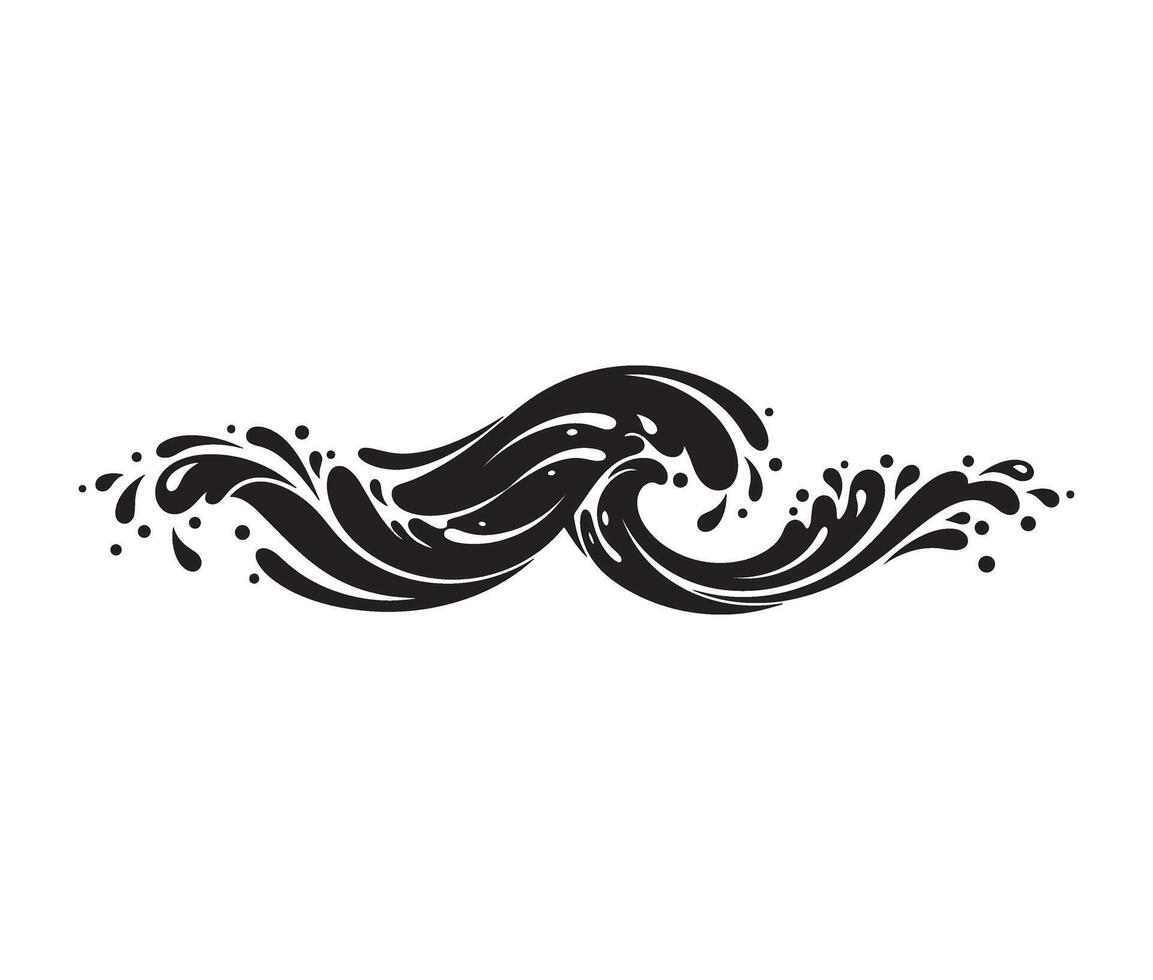 Decorative abstract wave splash design with organic flow vector