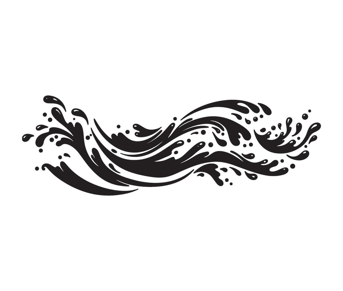 Dynamic liquid splash wave with stylish artistic flow vector