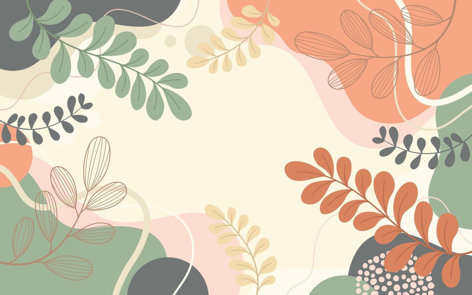 Background with tropical plants vector