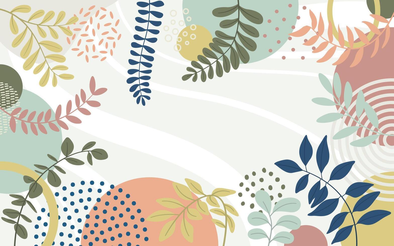 Colorful background with spring leafs. vector