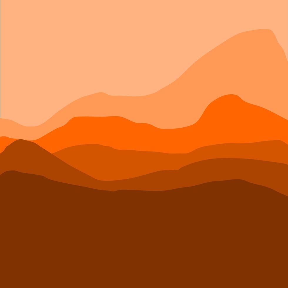 sunset in mountains gradient vector