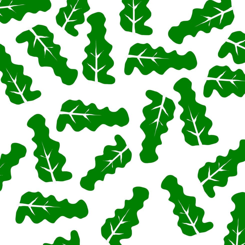 set of green leaves pattern vector