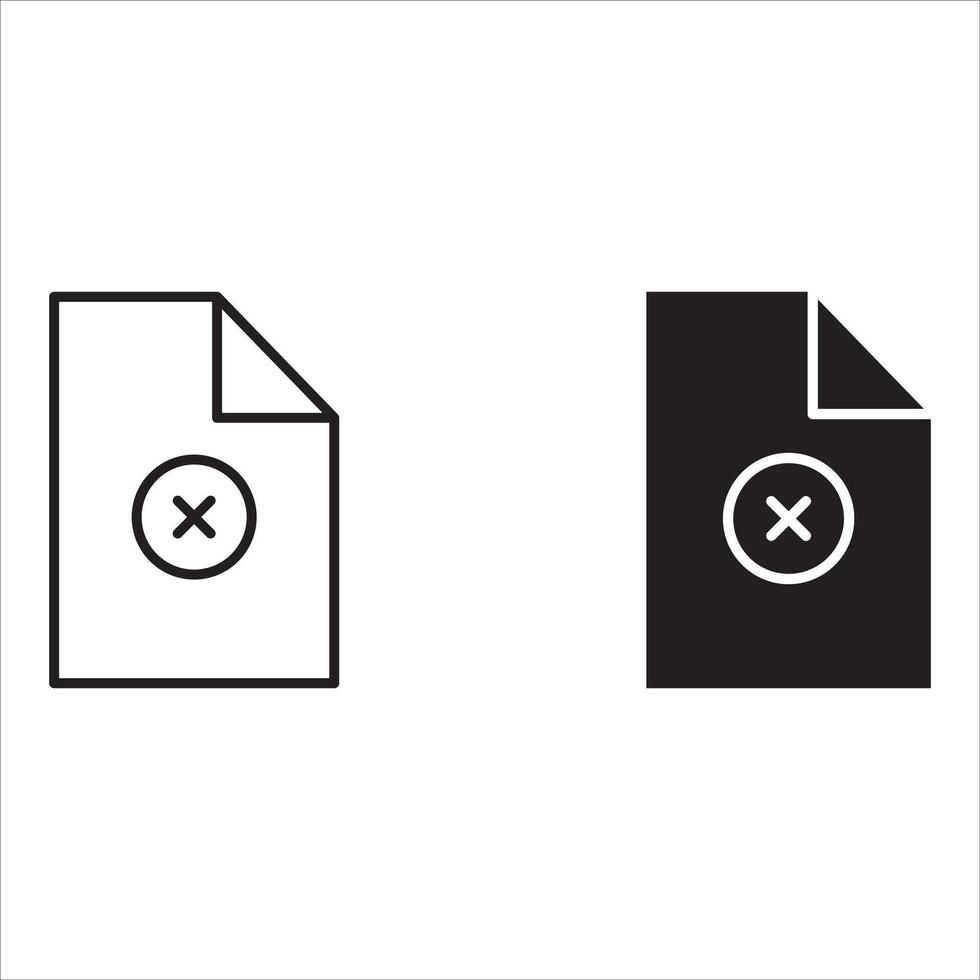 Cancel file icon, graphics vector