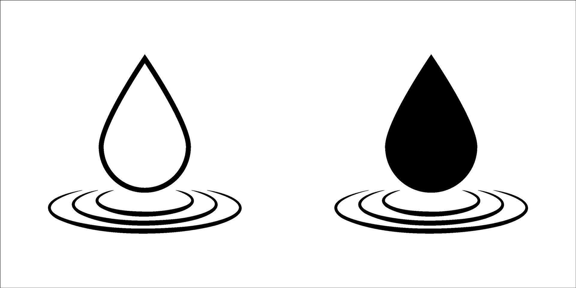 Water drop line icon. Water drop shape. Water drop black. illustration vector