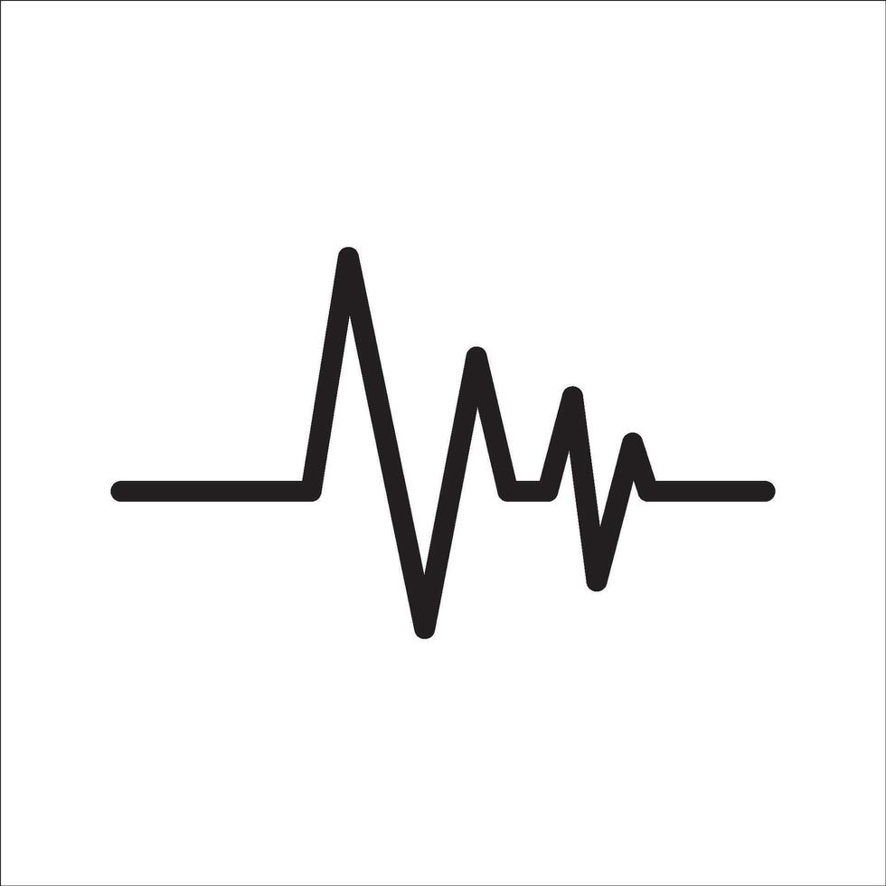 Heartbeat Line Icon. Human Heart Beat Symbol. Healthy Pulse Rhythm Linear Pictogram. Cardiogram Outline Icon. Emergency Cardiac Diagnosis. Editable Stroke. Isolated Illustration. vector