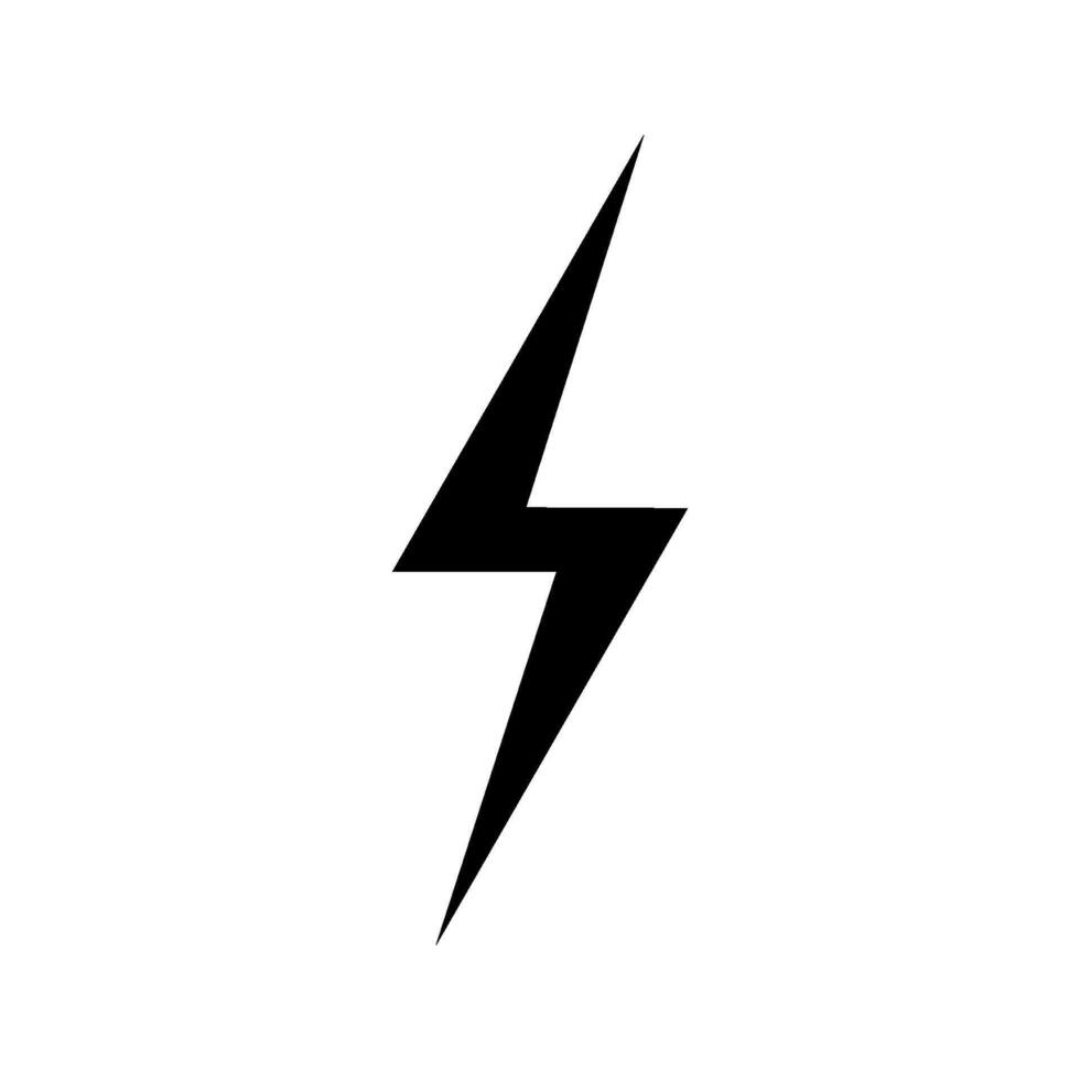 Power lightning or energy charging icons. Thunderbolt symbols for energy power or electricity charge vector