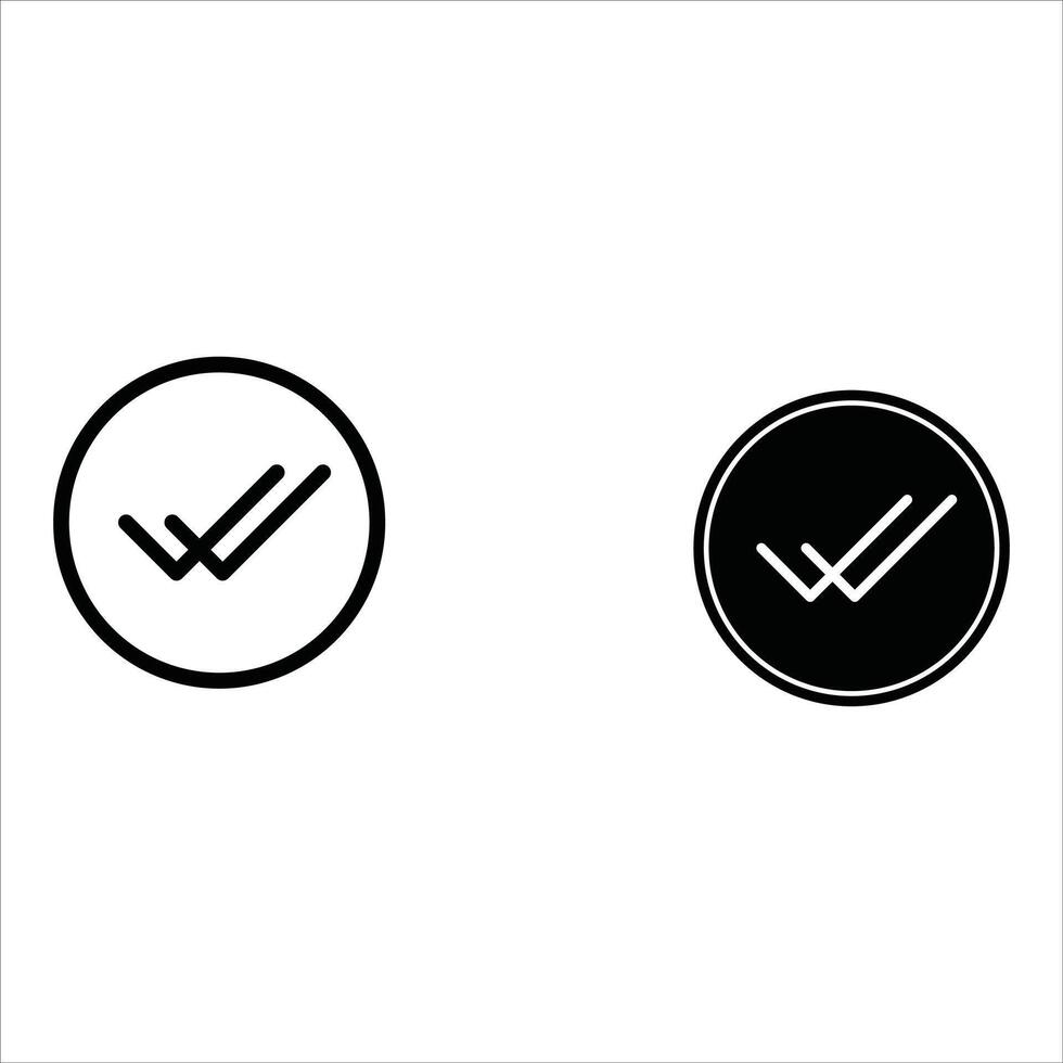 Check mark icon sign illustration vector
