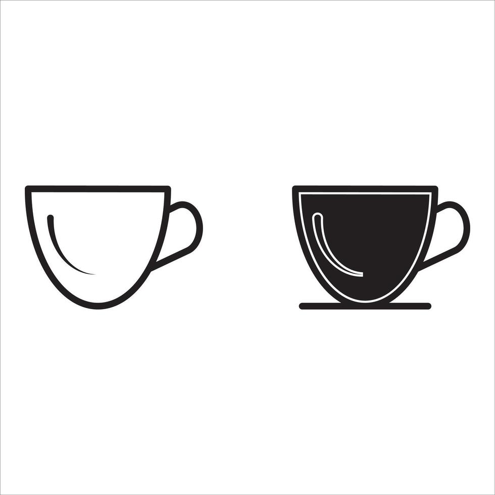 Cup with hot drink linear icon. Thin line illustration. Coffee, tea, cocoa. Contour symbol. Raster isolated outline drawing vector