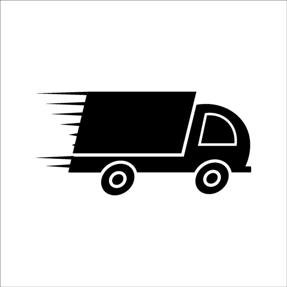 Fast Delivery Van Icon. A hand drawn icon illustration of a delivery van. vector