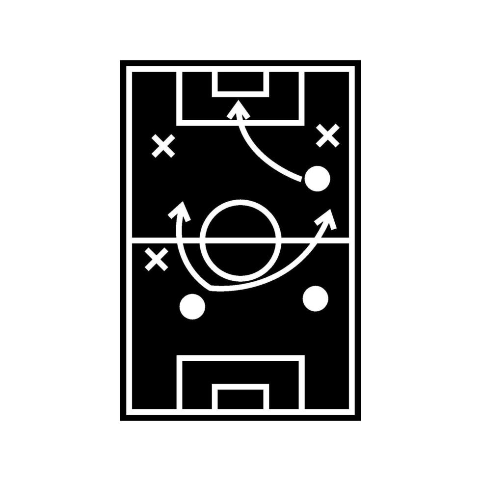 Scheme of strategy, tactics of a football game. Marketing strategy plan, business. Football team training. illustration vector