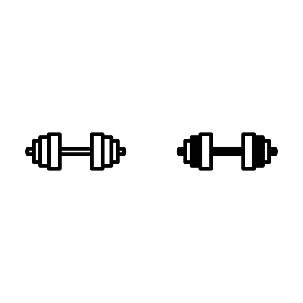 Gym equipment Icon Set- Illustration vector