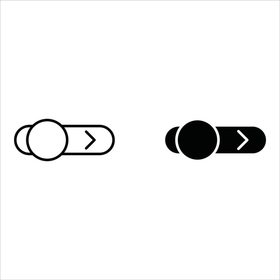 Swipe the phone to the right. Slider hand, finger press button. illustration vector