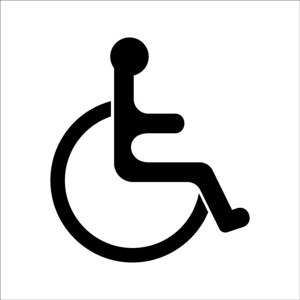 International symbol of access wheelchair icon on white background. vector