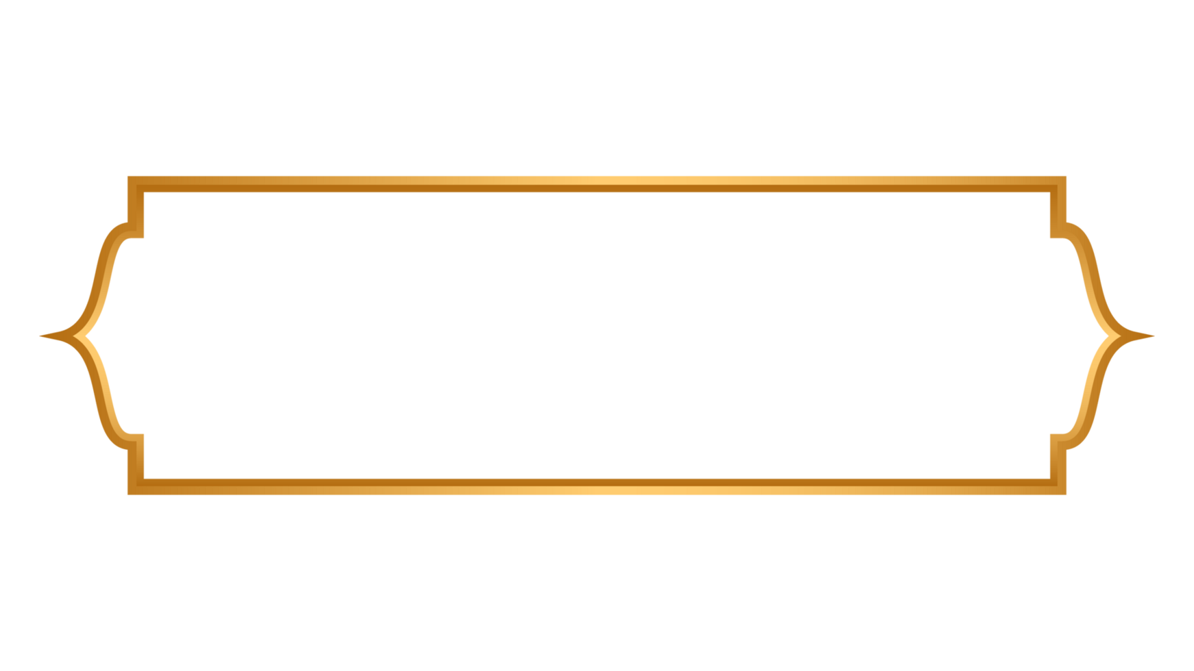Islamic ribbon in various forms with golden color png