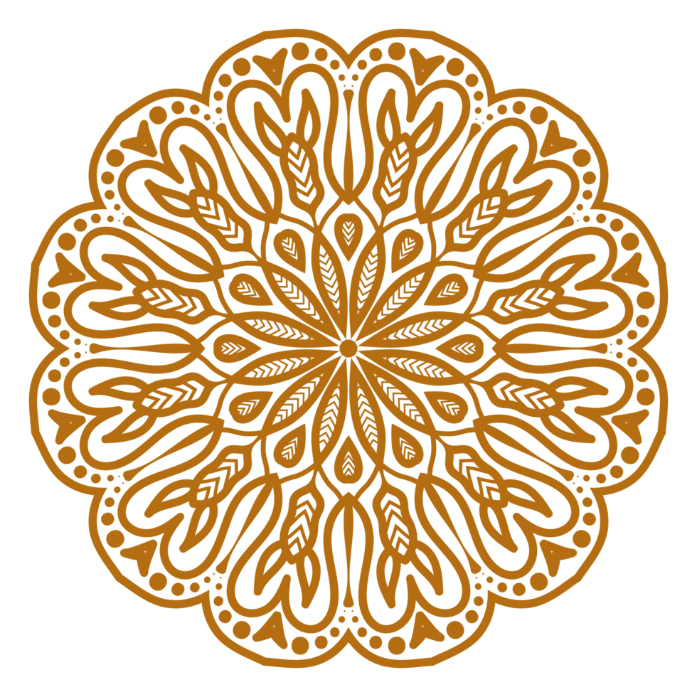 Luxury mandala background with golden color png