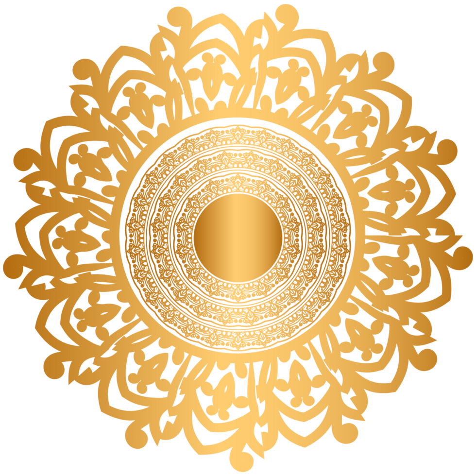 Luxury mandala background with golden arabesque pattern design png