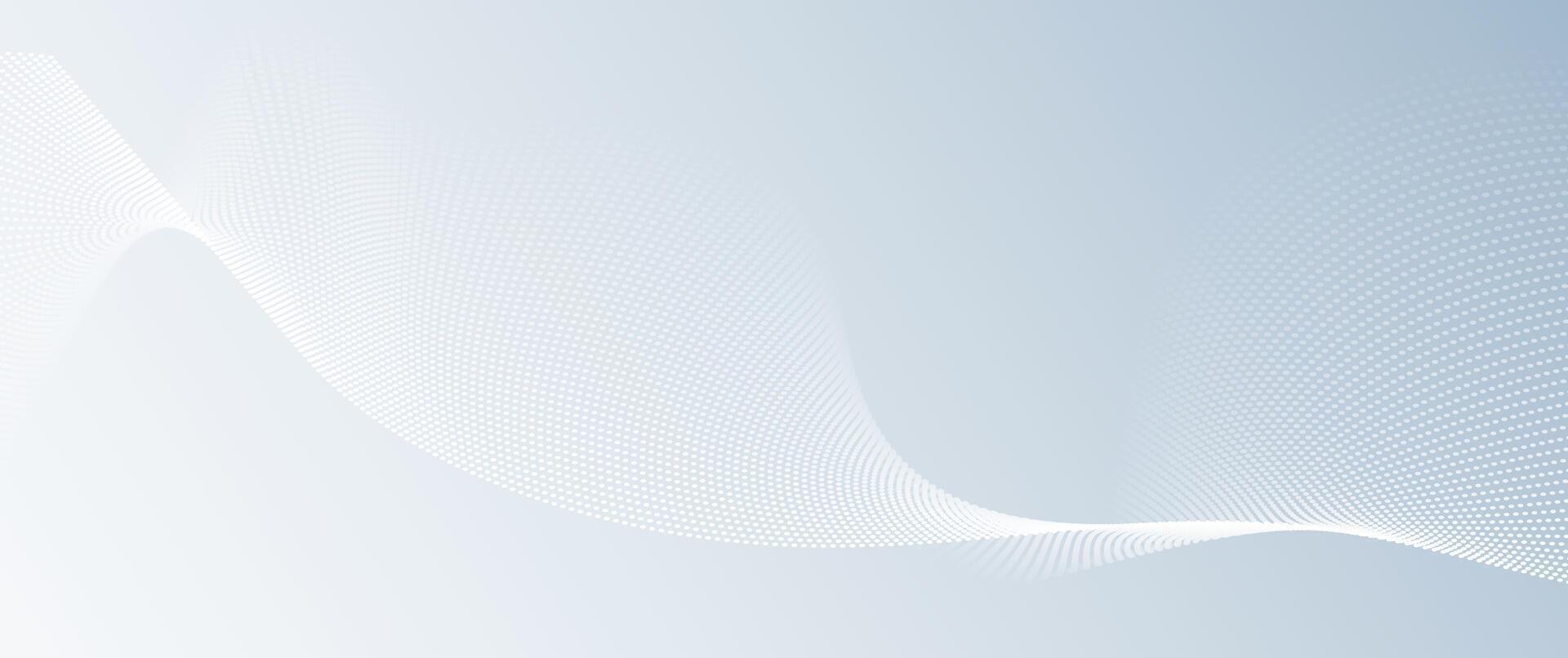 Dot and wave line pattern on white, gray color background vector