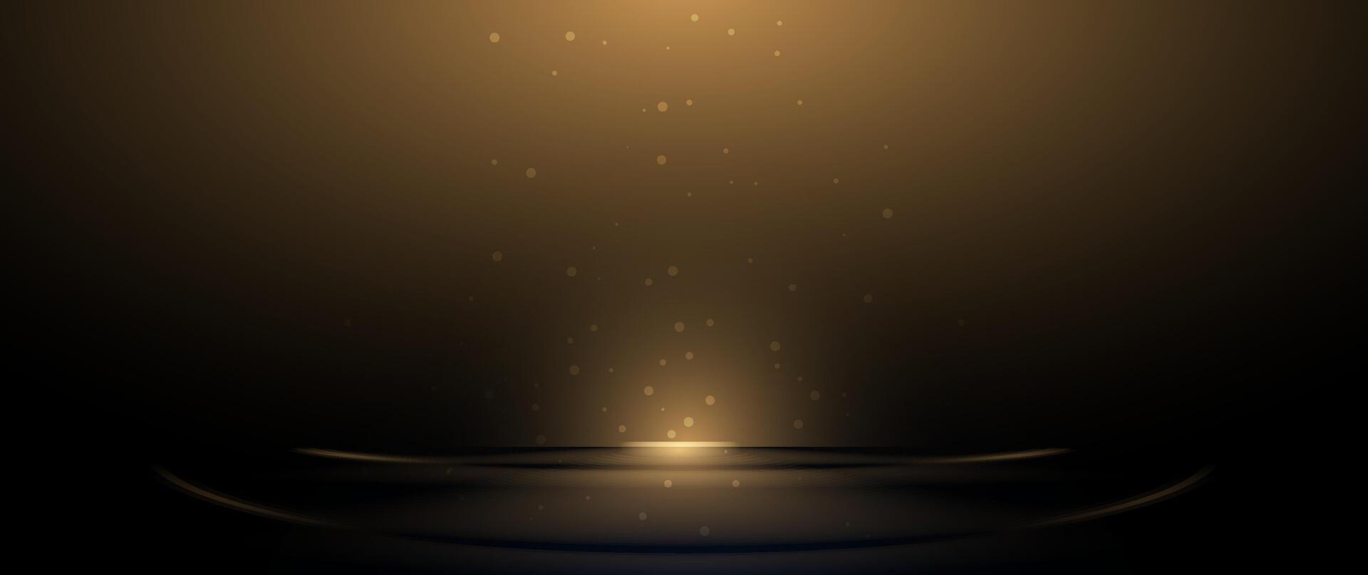 Empty dark studio room design vector