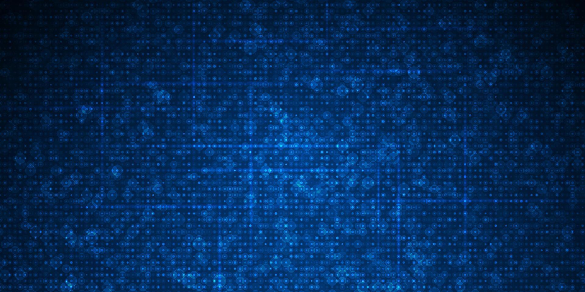 Grid pixel pattern blue background vector