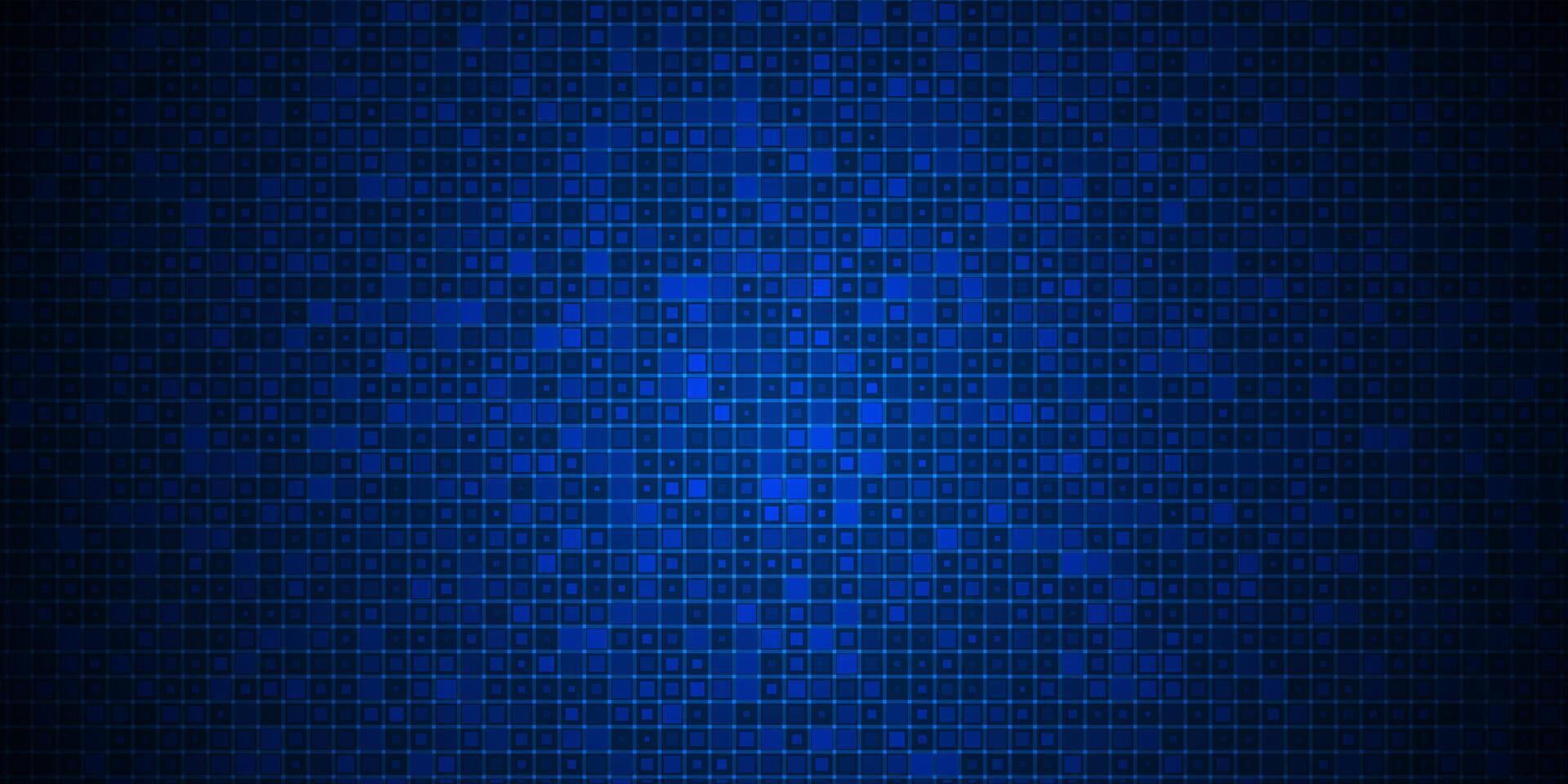 Grid pixel pattern, dark blue background vector