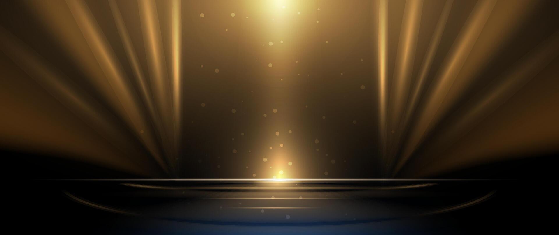 Empty dark studio vector