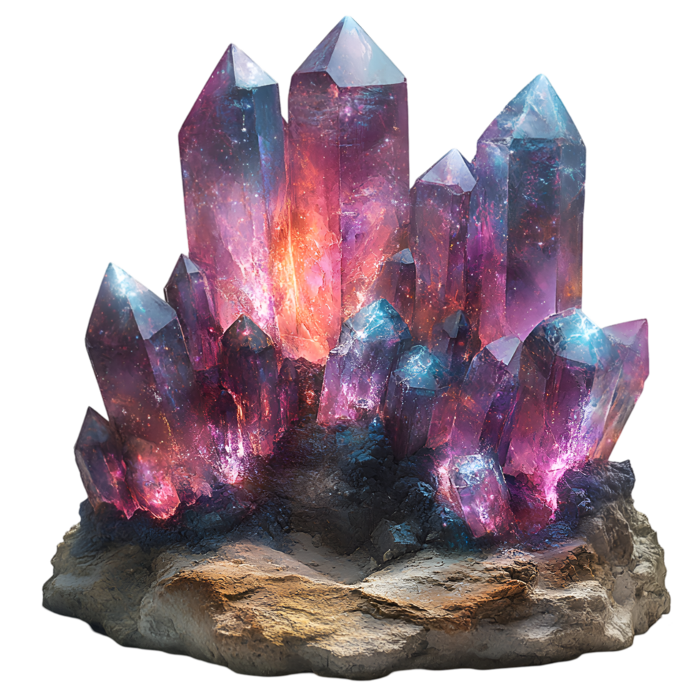 Amethyst Geode Cluster Cosmic Crystals Fantasy Minerals png