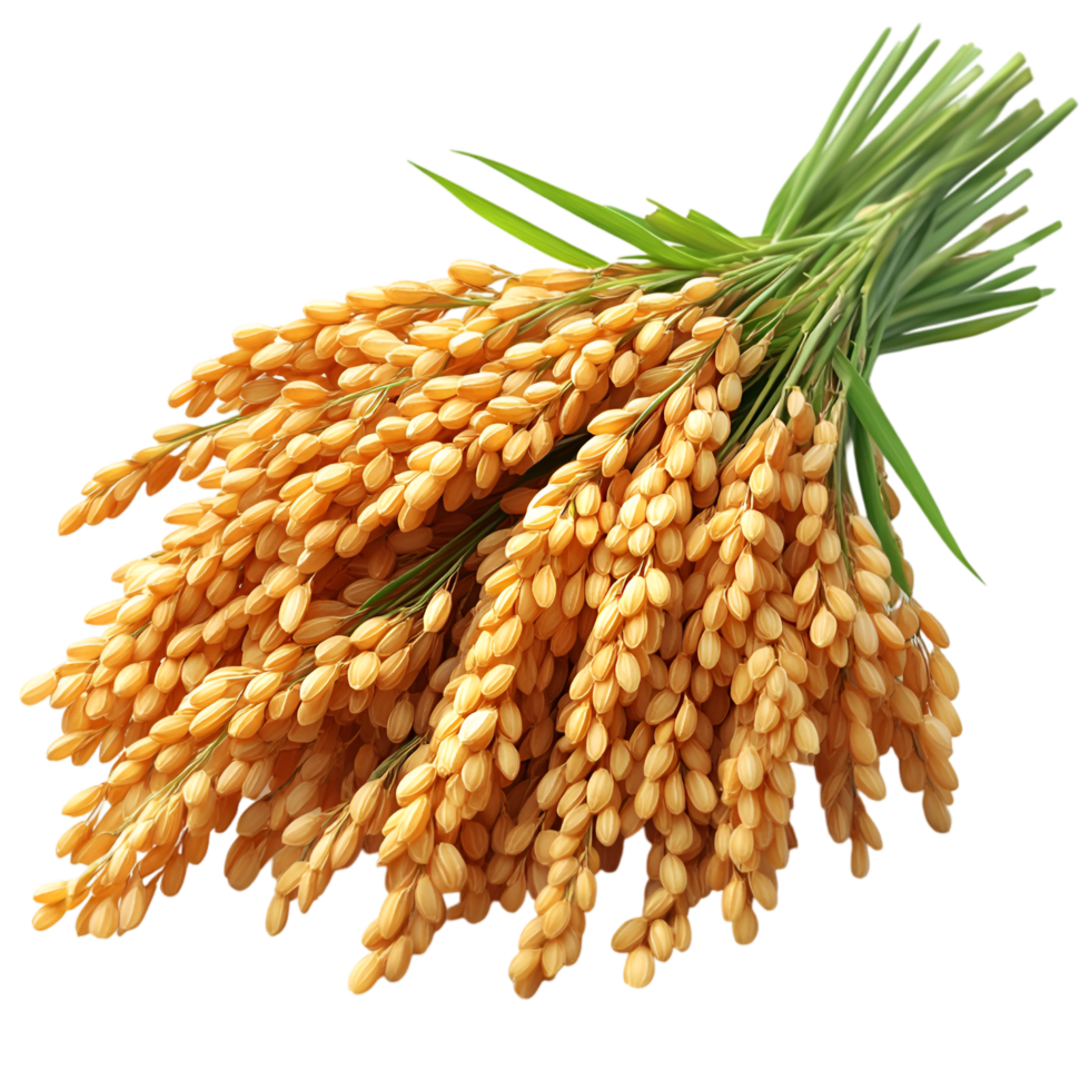 Rice Sheaf Freshly Harvested for Agriculture png