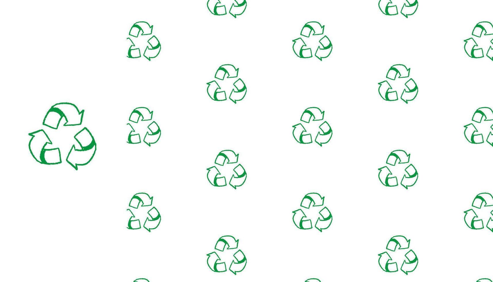 Green recycle triangle seamless pattern. Repeating recycling symbol design. background for eco projects vector