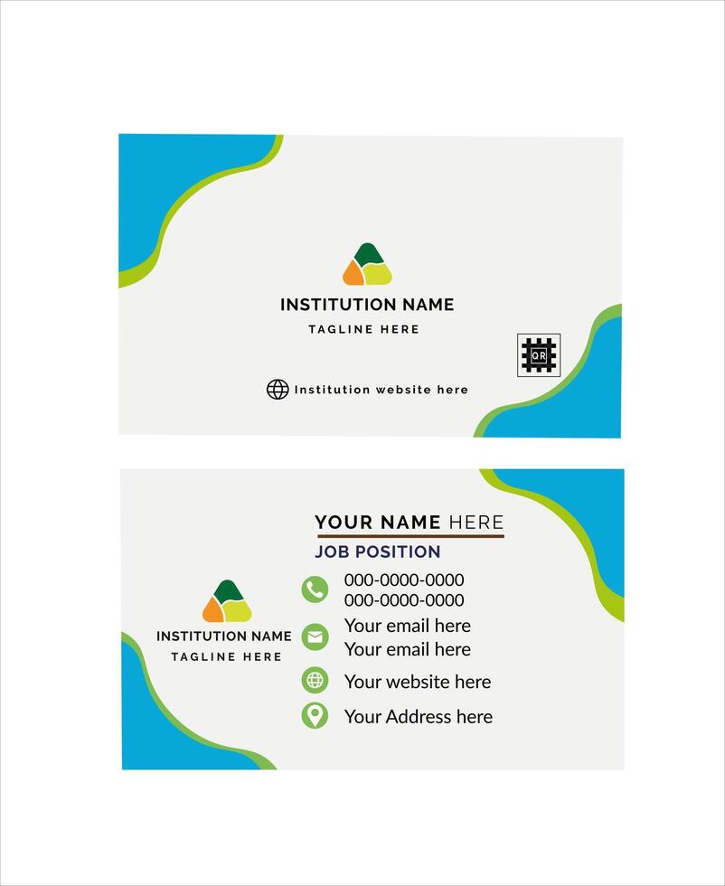 Unique visiting card design art vector