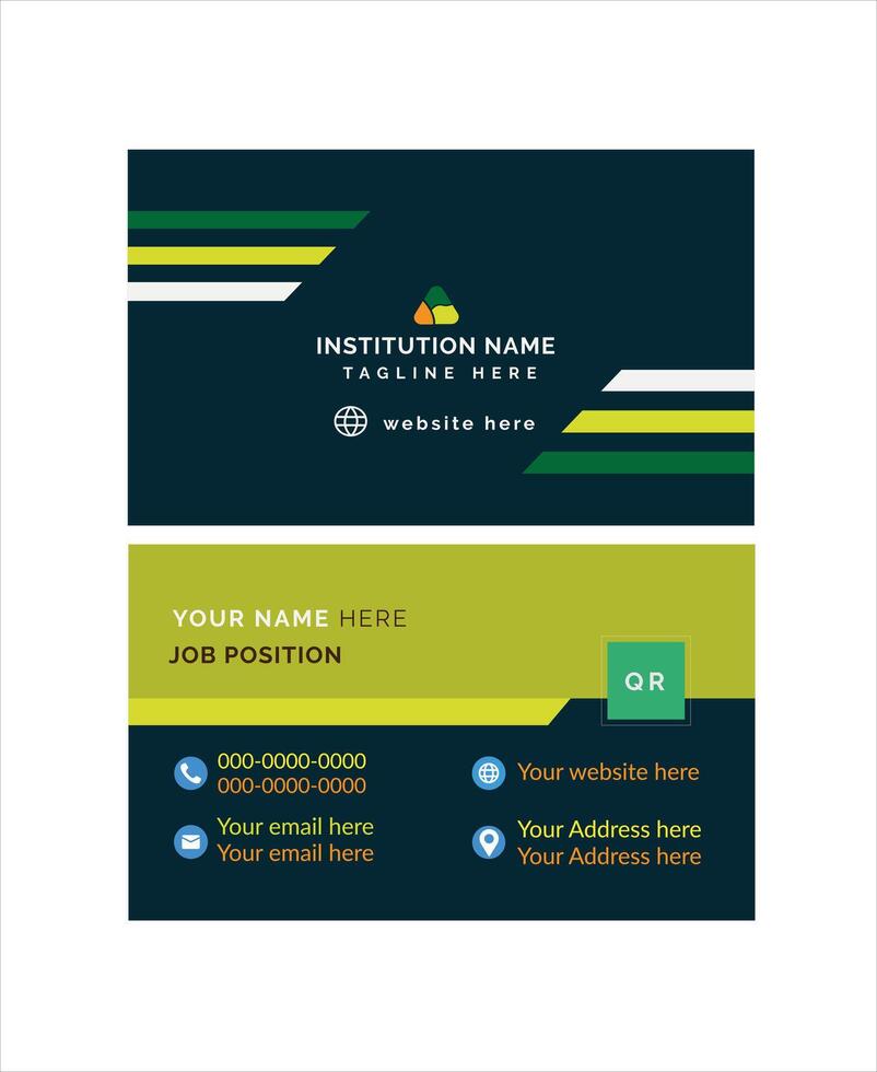 Top business card design template vector