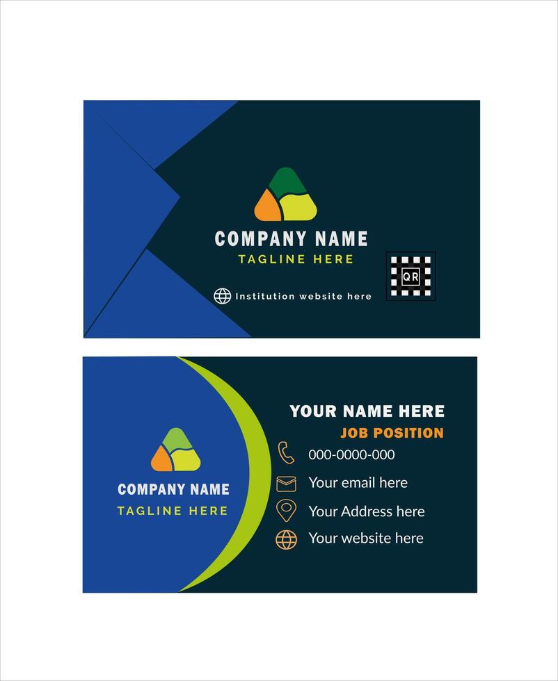 Print ready business card vector