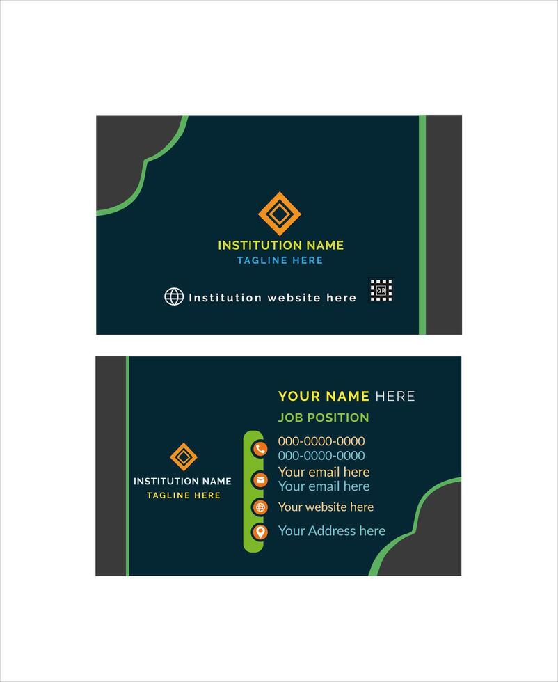 Custom business card new year vector