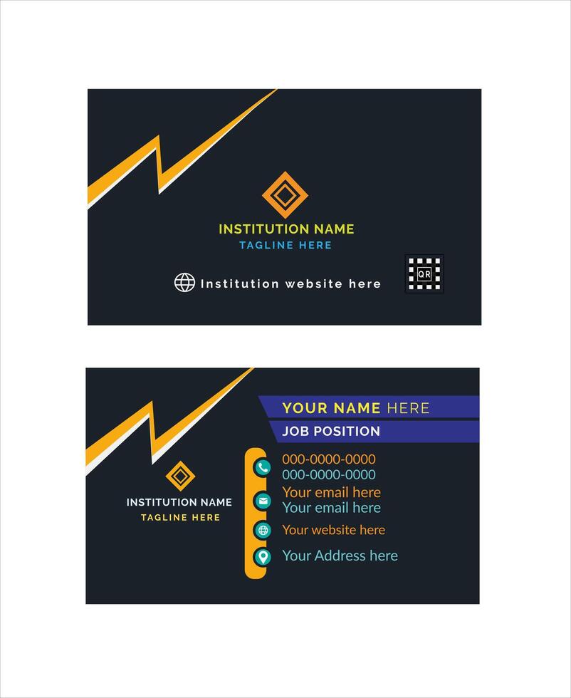 Unique visiting card vector