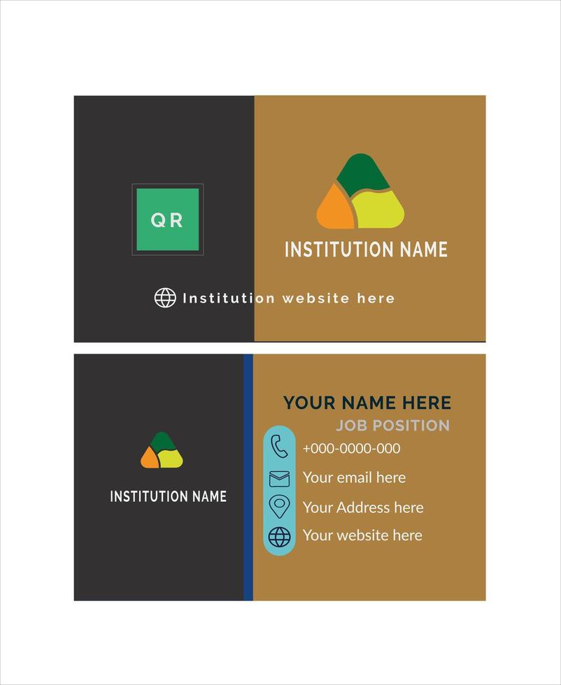 Business card with QR codes vector