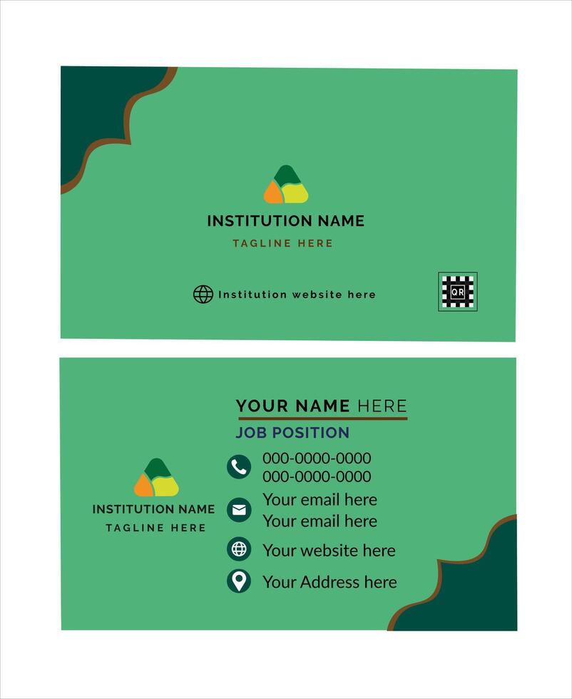 Unique visiting card design vector