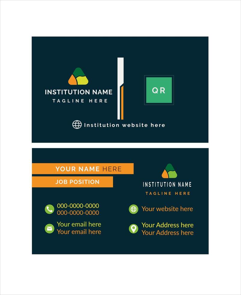 Double sided business card design vector