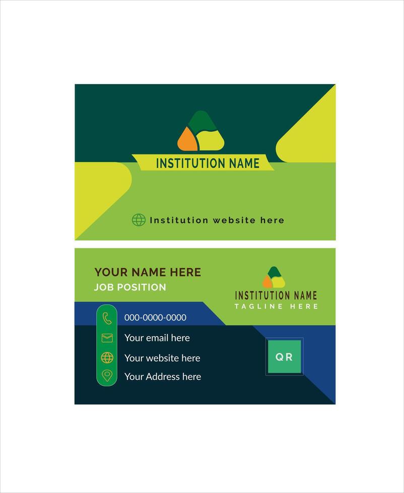 Eco friendly business card vector