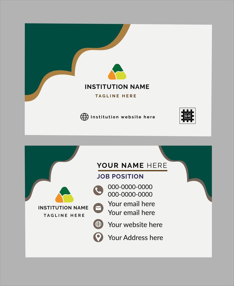 Unique business card vector