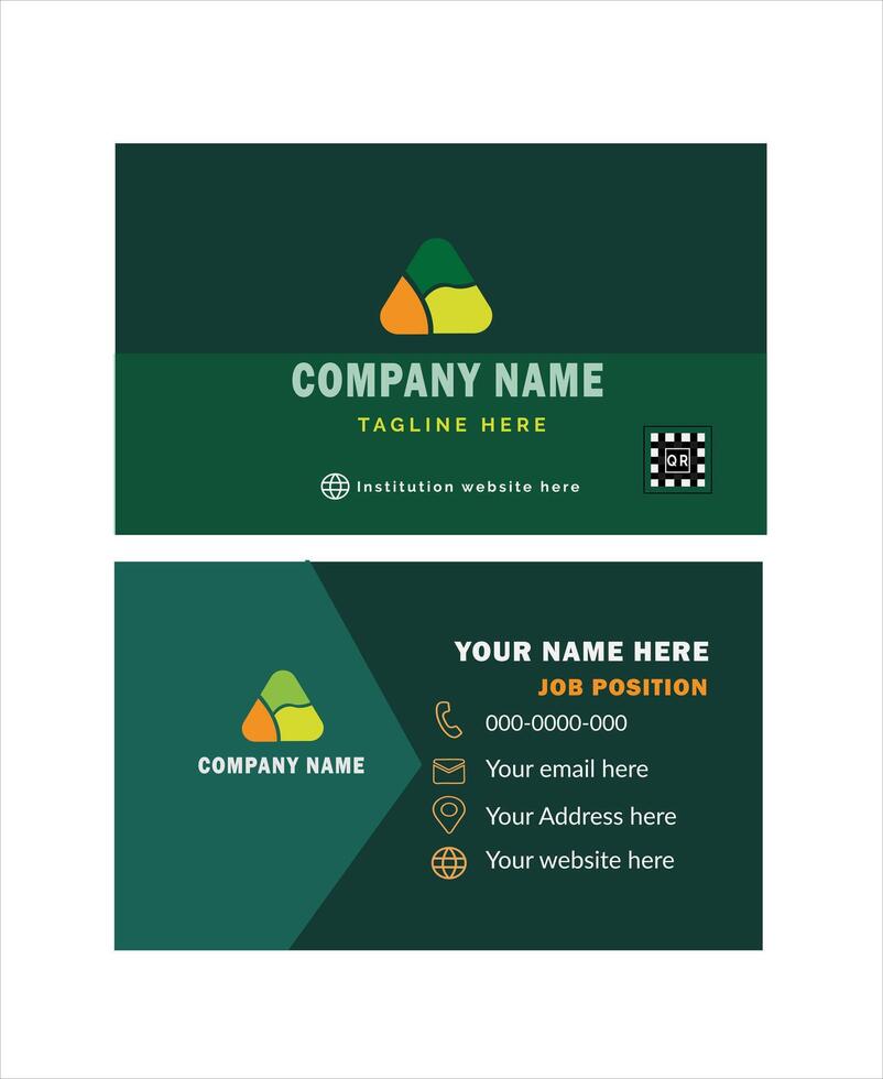 Business card design with QR codes vector