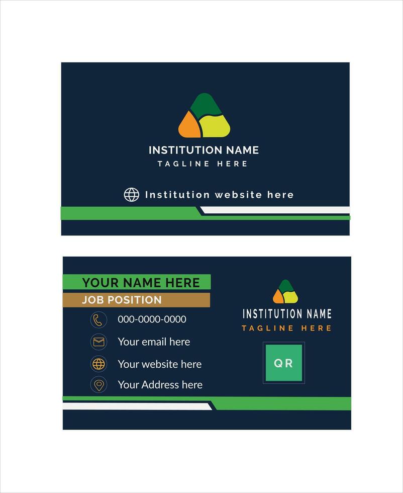 Double sided business card vector
