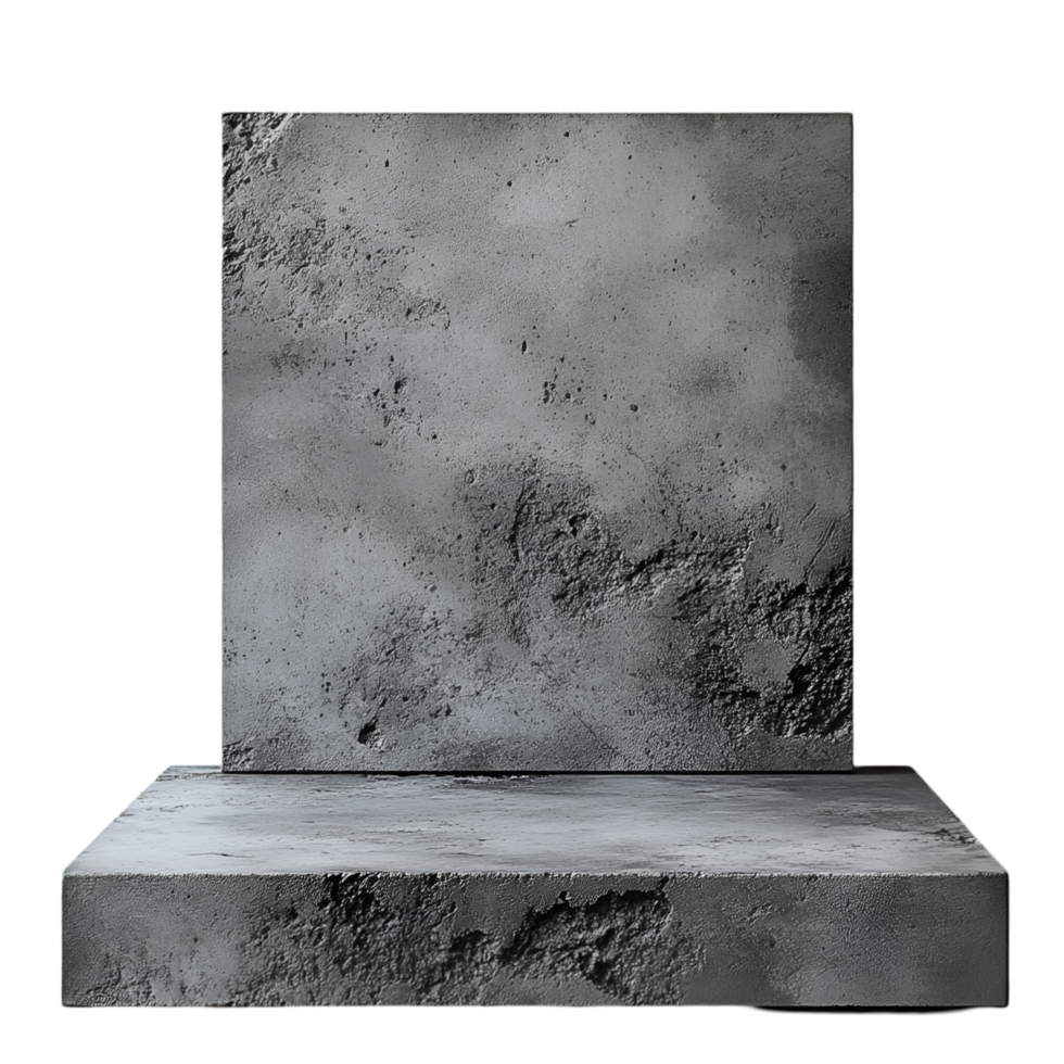 Concrete Platform Display Stand Industrial Design Minimalist Background png