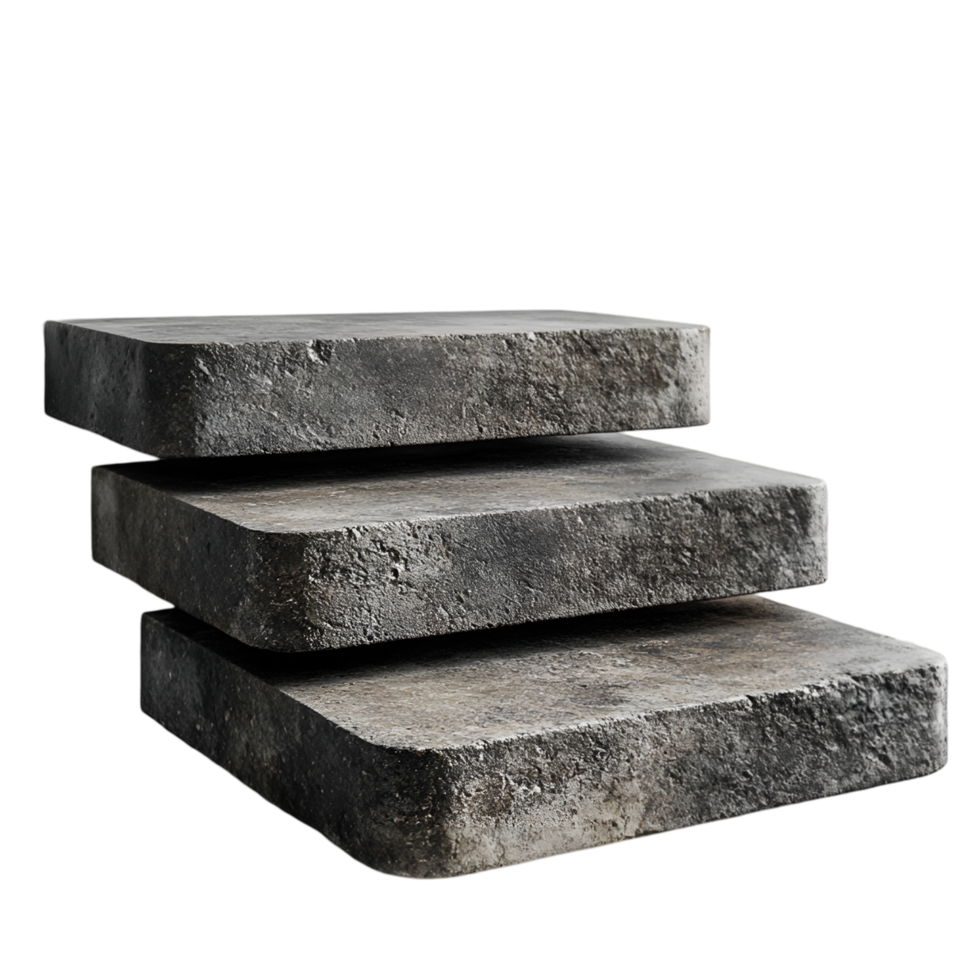 Stacked Concrete Blocks Modern Minimalist Design, png