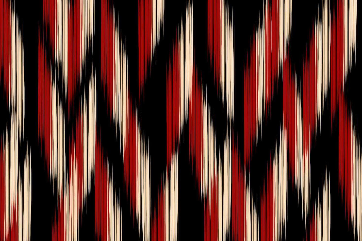 Ikat gold and red pattern Design for Fabric. Ethnic fabric design. Boho, ornament, clothing, textile, wrapping, background, wallpaper, carpet, embroidery, print vector