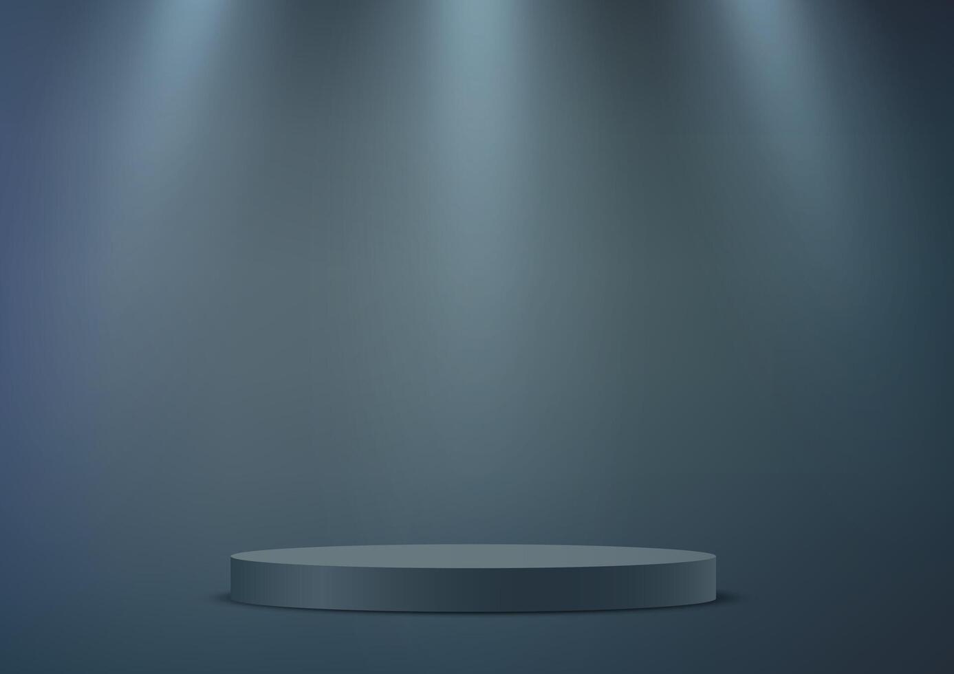 Dark blue background 3d with podium space for selling products, backdrop, wallpaper, background, text. 3D abstract studio room with pedestal podium. illustration. vector