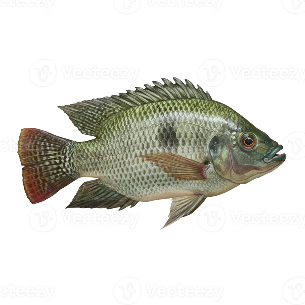 Realistic Tilapia Side View with Natural Colors png