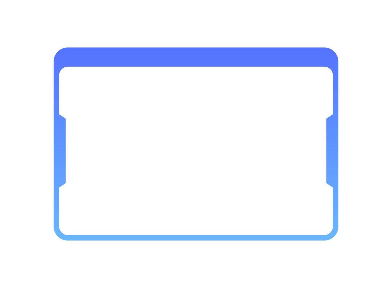 Futuristic Popup Window Frame. Digital Interface Frame with Minimal Popup Design. Modern UI Window Element with Futuristic Aesthetic. vector