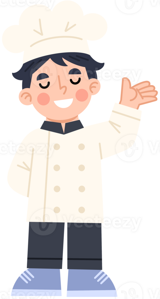 Cartoon Chef Character with a Smile png