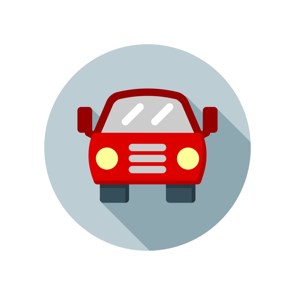 Design Illustration graphic of front car circle icon with flat style. Suitable for UI, mobile design, web design, etc. Transparent Background. png